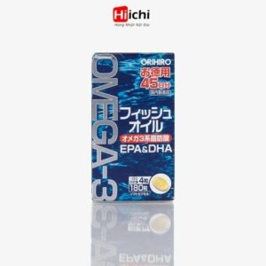 Viên uống dầu cá omega-3 hỗ trợ tim mạch Orihiro 180 viên